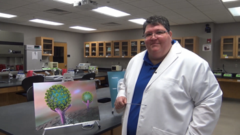Dr. Rebekah Robinette in NPC's science lab.